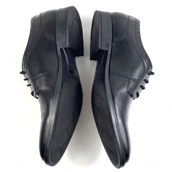 Clarks Kalden Edge Black Leather Oxford Shoes